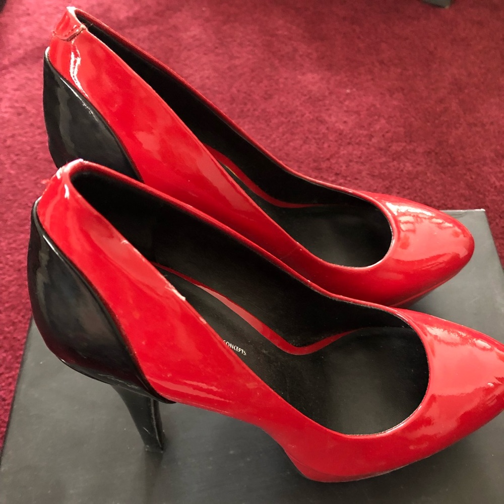 INC, International Concepts red and black heels